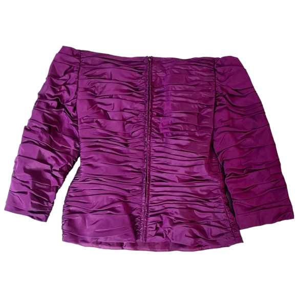 NWT Chetta B Sherrie Bloom Peter Noviello Silk 2 Piece Magenta Formal Outfit - Picture 3 of 13